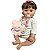 Boneca Bebe Reborn Corpo de Silicone Helena com Cabelo Castanho - 55cm - Imagem 4