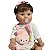 Boneca Bebe Reborn Corpo de Silicone Helena com Cabelo Castanho - 55cm - Imagem 3