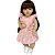 Boneca Bebe Reborn Corpo de Silicone Aurora com Vestido Rosa - 55cm - Imagem 1