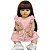 Boneca Bebe Reborn Corpo de Silicone Aurora com Vestido Rosa - 55cm - Imagem 4
