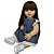 Boneca Bebe Reborn Corpo de Silicone Aurora com Vestido Azul - 55cm - Imagem 4