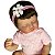 Boneca Bebe Reborn Corpo de Silicone Any Roupa Rosa - 55cm - Imagem 2