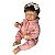 Boneca Bebe Reborn Corpo de Silicone Any Roupa de Frio Rosa - 55cm - Imagem 4