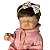 Boneca Bebe Reborn Corpo de Silicone Any Roupa de Frio Rosa - 55cm - Imagem 3