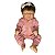 Boneca Bebe Reborn Carol Corpo de Silicone Roupinha de Frio Rosa - 48cm - Imagem 1