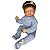 Boneca Bebe Reborn Corpo de Silicone Any Roupa de Frio Azul - 55cm - Imagem 2