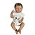 Boneca Bebe Reborn Corpo de Silicone Luna Roupa Branca - 55cm - Imagem 1