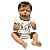 Boneca Bebe Reborn Corpo de Silicone Luna Roupa Branca - 55cm - Imagem 4