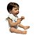 Boneca Bebe Reborn Corpo de Silicone Luna Roupa Branca - 55cm - Imagem 3