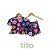 Conjunto Flores azul - Imagem 1