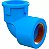 Joelho 90 Soldavel Azul Bucha Latao PVC - 20mm X 1/2 - Imagem 1