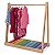Arara Para Roupas Infantis - Colorida Madeira de Brincar - Imagem 3