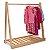 Arara Para Roupas Infantis - Natural Madeira de Brincar - Imagem 2