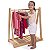 Arara Para Roupas Infantis - Natural Madeira de Brincar - Imagem 3