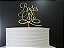 TOPO DE BOLO BODAS DE OURO COM ARABESCO EM ACRÍLICO - Imagem 1