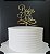 TOPO DE BOLO BODAS DE OURO COM ARABESCO EM ACRÍLICO - Imagem 2