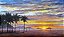 Pintura a Óleo Nascer do sol em Copacabana - Imagem 1