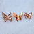 Trio de Brincos Borboleta - Imagem 1
