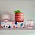 Cachepot Decorativo Mosaico em  Cimento Vermelho ou Azul - Imagem 1