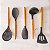 Kit de Utensílios em Bambu Com Silicone Preto 5 Peças - YOI - Imagem 1