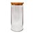 Pote hermético de vidro com tampa de bambu para macarrão, espaguete - YOI (1650 ML) - Imagem 1