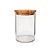 Pote hermético de vidro com tampa de bambu - YOI (700 ML) - Imagem 1