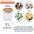 Kit 6 porta temperos empilháveis de vidro com tampa de bambu Oikos 200ml - Imagem 4