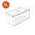 Pote Organizador Geladeira c/ Tampa e Bandeja 5L Clear Fresh - OU - Imagem 4