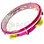 Pandeiro Super Leve 10" Com Pele Cristal Gope Rosa - Imagem 5