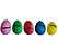 Ganza Ovinho Egg Shaker Colorido Infantil Liverpool 5 Unidades - Imagem 1