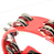 Pandeiro Meia Lua Pandeirola Vermelha Clamp Liverpool PML002V - Imagem 3