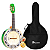 Kit Banjo Rozini RJ11 Ativo Stúdio Caixa Larga Verde Com Capa - Imagem 1
