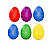 Ganza Ovinho Egg Shaker Musicalização infantil KIDZZO 6 Uni - Imagem 1