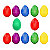 Ganza Ovinho Egg Shaker Musicalização Infantil KIDZZO 12 Uni - Imagem 1