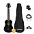 Kit Ukulele Tenor Liverpool Tennessee Elétrico Preto Completo - Imagem 1