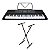 Kit Teclado Musical Iniciante 61 Teclas Com USB + Suporte - Imagem 1
