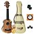 Kit Ukulele Seizi Bora-Bora Crush Soprano Acústico Completo - Imagem 1