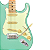 Kit Guitarra Stratocaster Tagima T-635 Surf Green Completo - Imagem 4