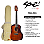 Kit Violão Seizi Neo Akira Kaizen Mahogany Burst Aço Completo - Imagem 2