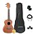 Kit Ukulele Concert Strinberg Elétrico UK06C Mogno Completo - Imagem 1