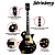 Kit Guitarra Les Paul Strinberg LPS230 Preto Com Capa - Imagem 2