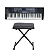 Teclado Musical Profissional 61 Teclas USB MIDI Com Banco - Imagem 1