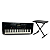 Teclado Musical Profissional 61 Teclas USB MIDI Com Banco - Imagem 1