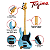 Kit Baixo Tagima Jazz Bass TW-73 4 Cordas Blue Completo - Imagem 2