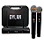 Microfone Sem Fio Duplo UHF Dylan DW-602 MAX + Case - Imagem 1