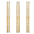 Baqueta De Bateria Williams Hickory 5B Hard Rock 3 Pares - Imagem 1