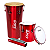 Kit Percussão Resenha Gope Pandeiro + Rebolo + Repique + Reco - Imagem 1