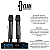 Microfone Duplo UHF Sem Fio Dylan QS-5 Com 200 Canais - Imagem 2
