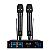 Microfone Duplo UHF Sem Fio Dylan QS-5 Com 200 Canais - Imagem 1