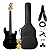 Kit Guitarra Elétrica Stratocaster Tagima TG-500 Preto Completo - Imagem 1
